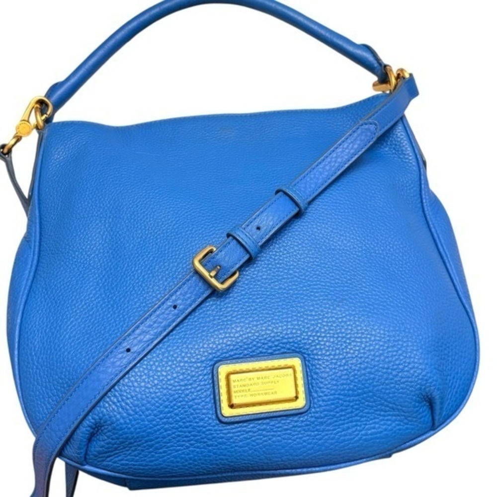 Marc by Marc Jacob’s too hot to handle blue leather classic two way bag